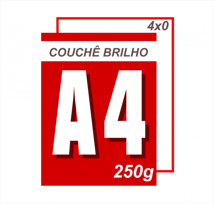 Impressão Digital A4 Couche Brilho 250g 5199